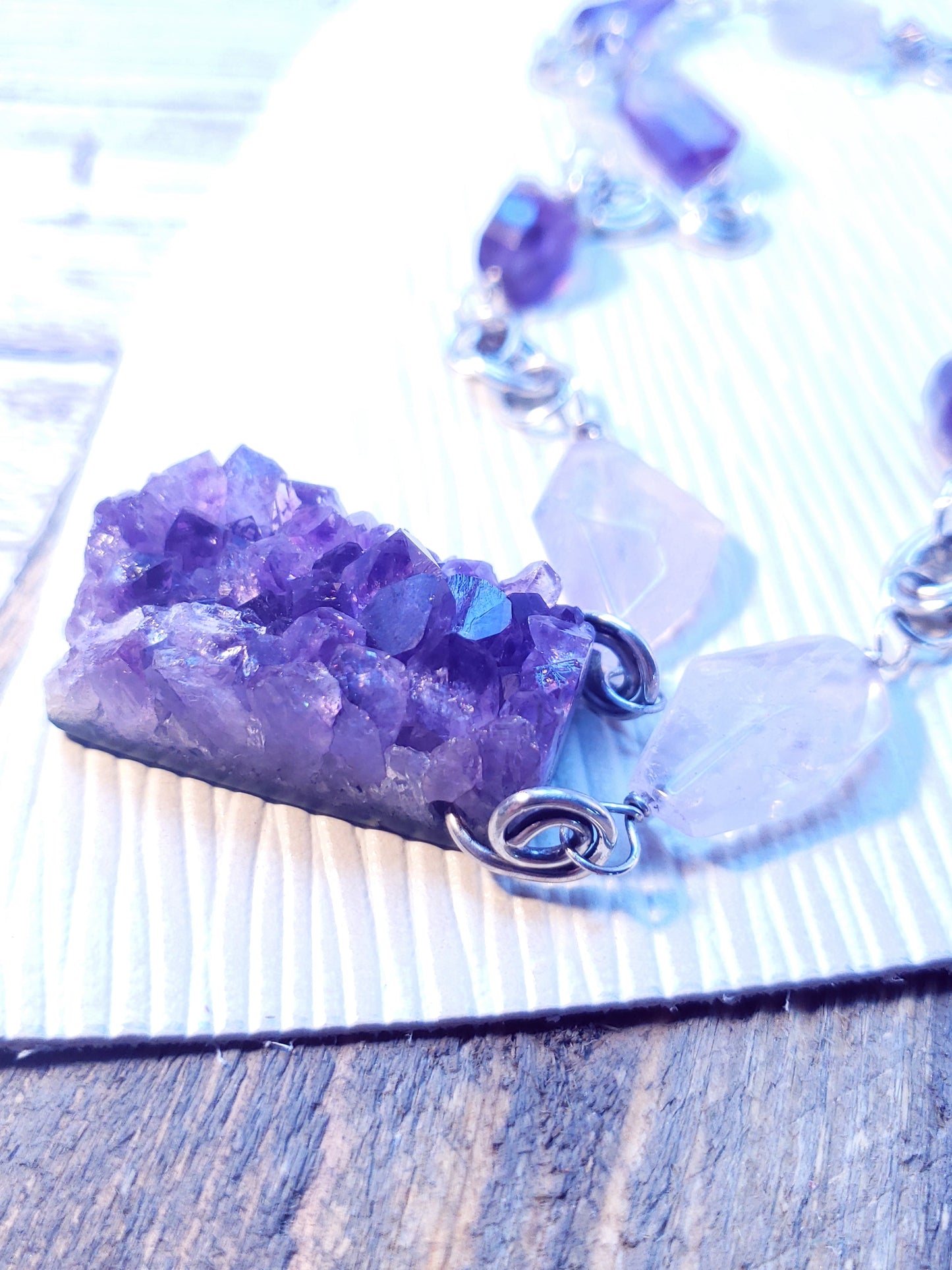 Amethyst statement necklace