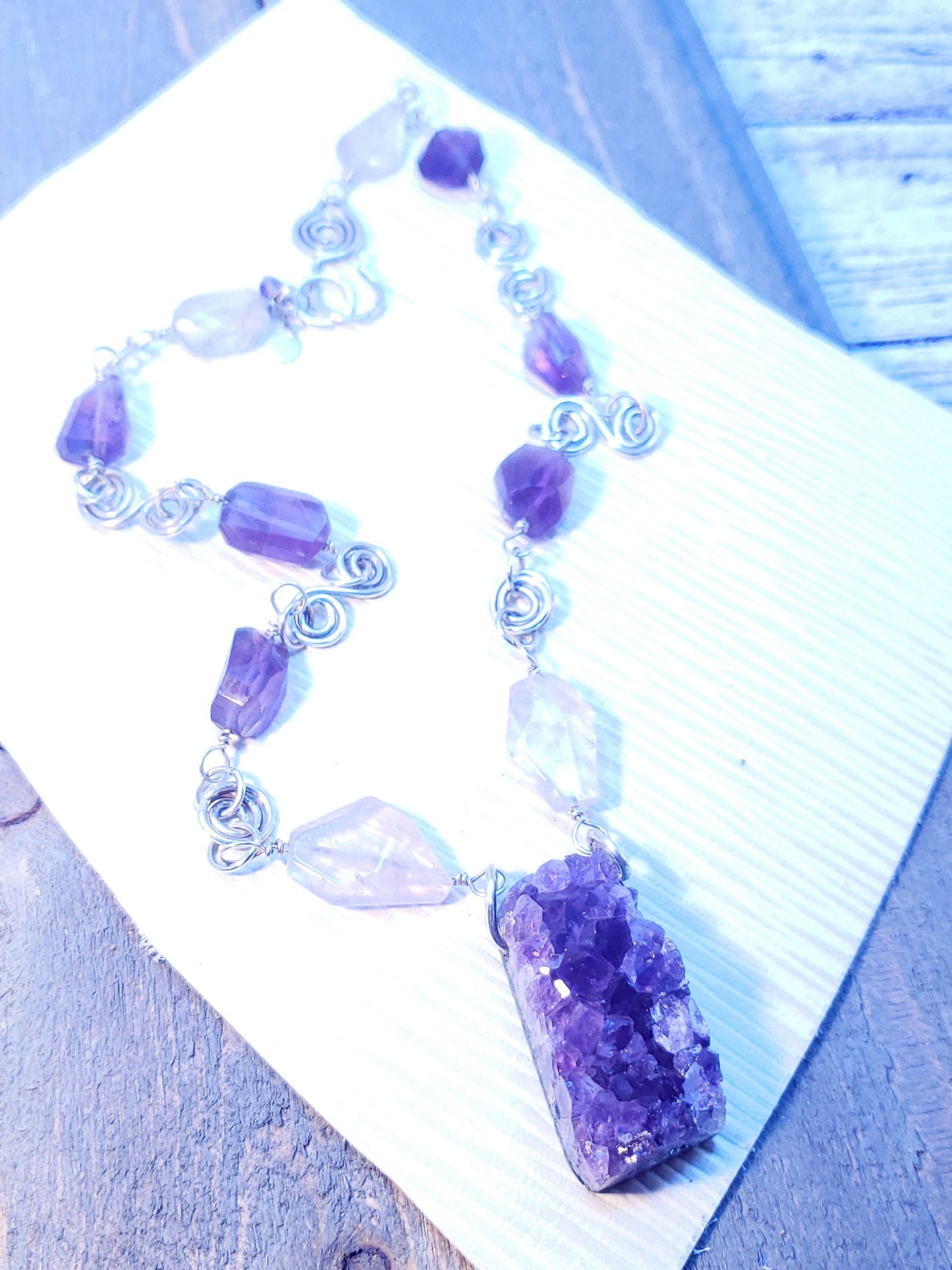 Amethyst statement necklace