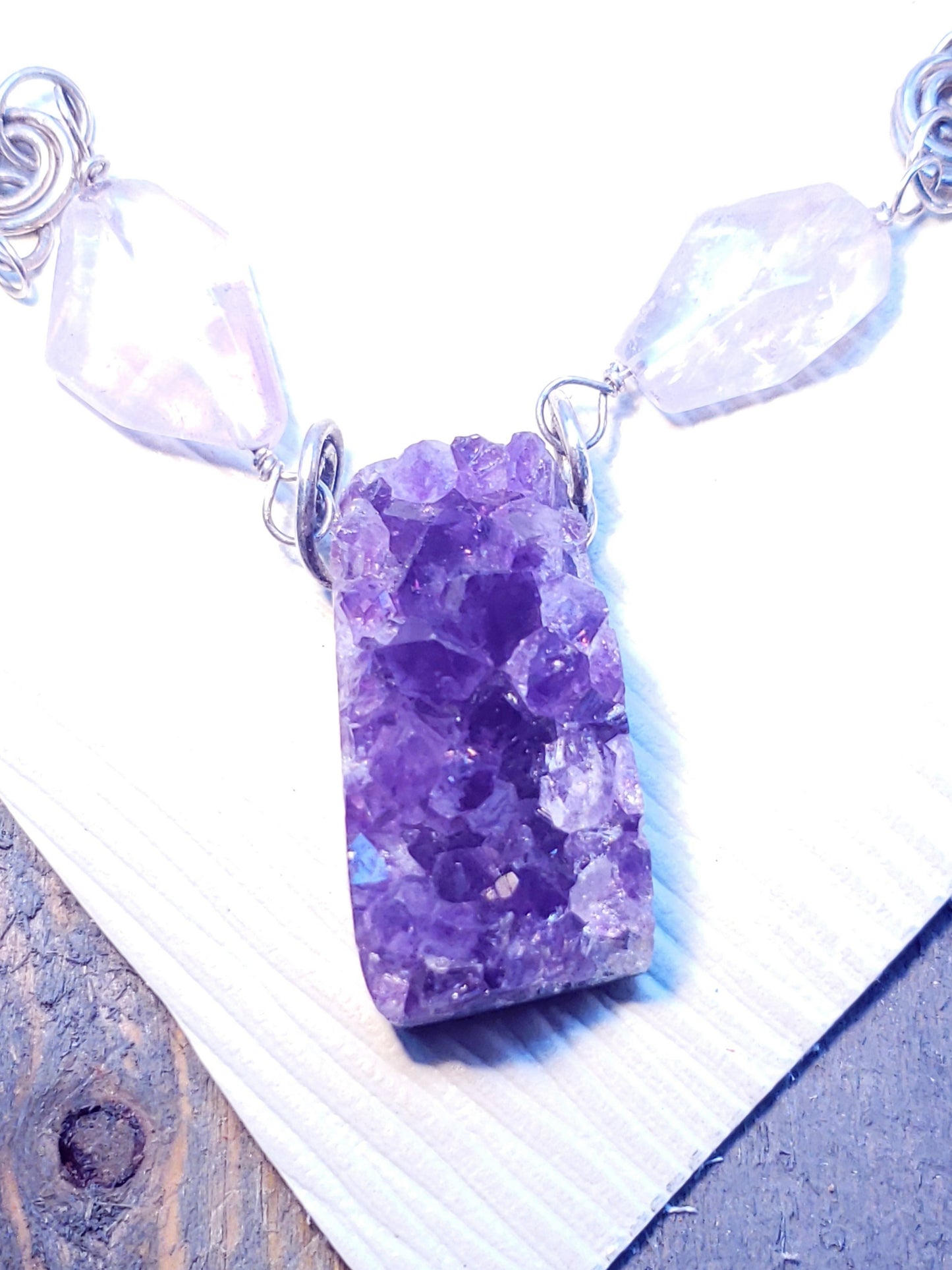 Amethyst statement necklace