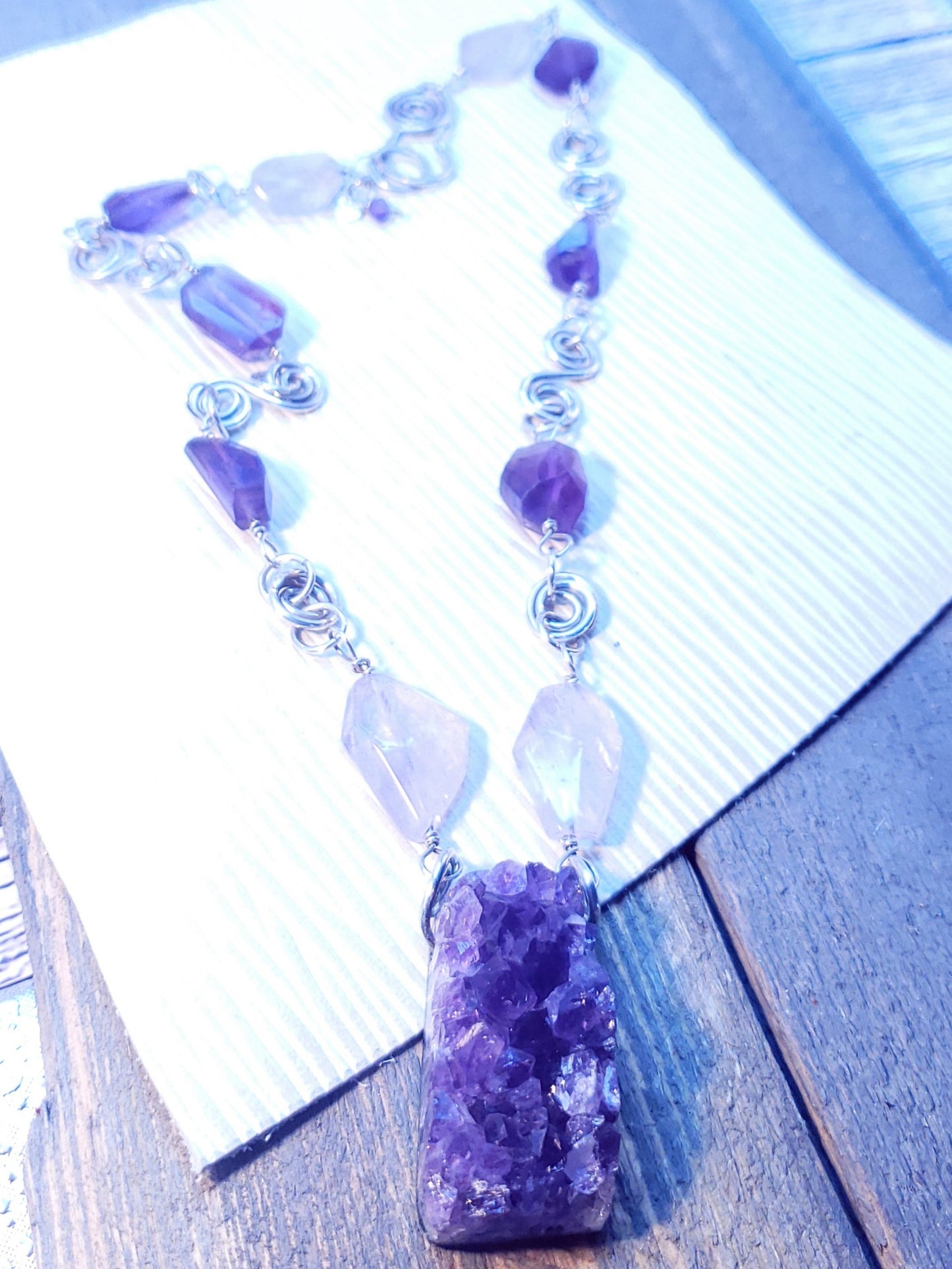 Amethyst statement necklace