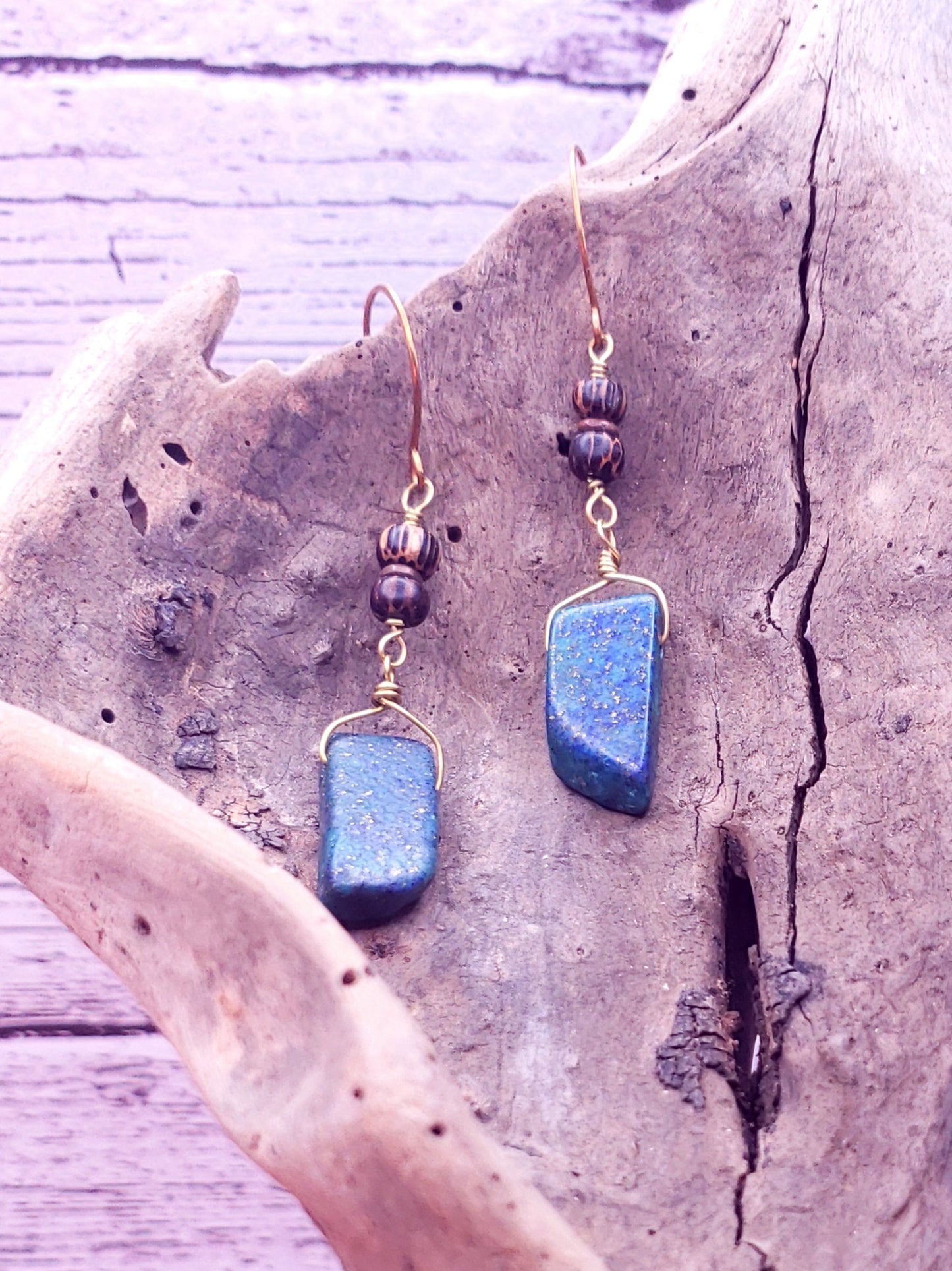 Azurite earrings