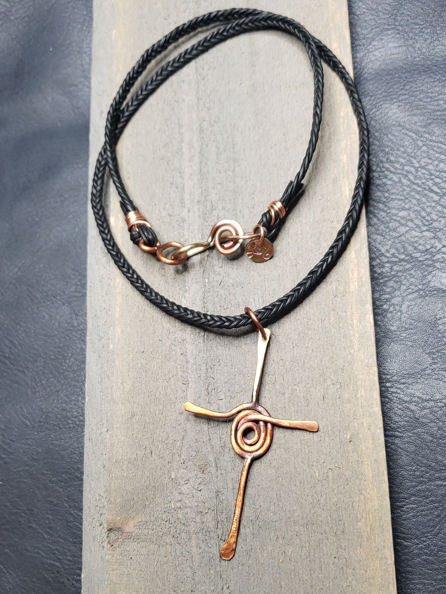 Rustic spiral cross