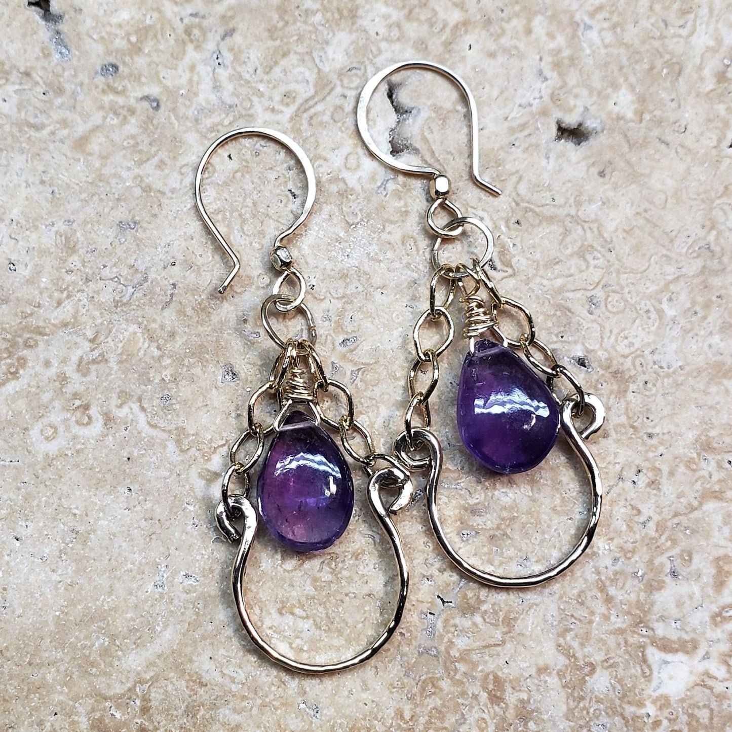 Amethyst and chain