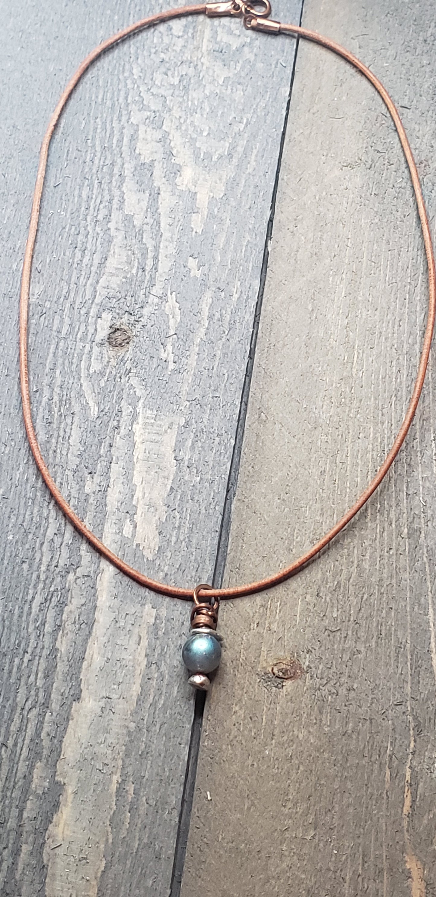 Simple Labradorite bead choker