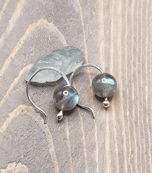 Labradorite 1/2 hoops