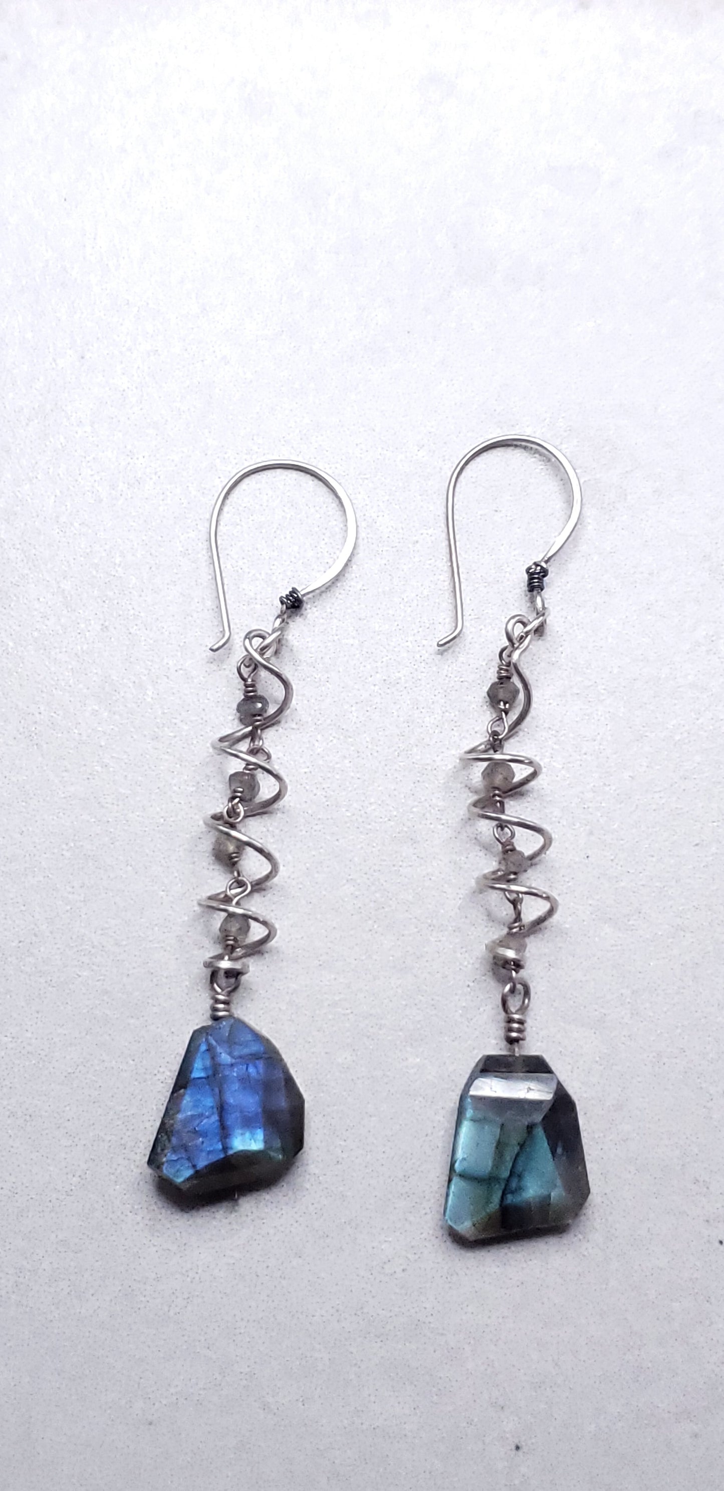 Firey springs Labradorite earrings